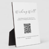 QRコードを使用したミニマリストwishing Well Sign フォトプラーク (側面)