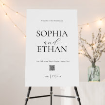 QRコードを使用したミニマルなウェルカムサイン