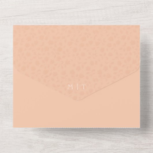 QRコードを使用したワンウェディングでの写真の招待 オールインワン招待状 (裏面)