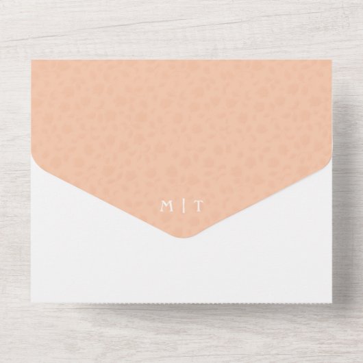 QRコードを使用したワンウェディングでの写真の招待 オールインワン招待状 (裏面)