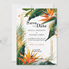 QRコードを使用した極楽至福の鳥 セーブザデート