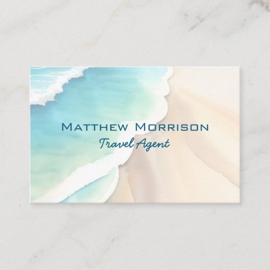 QRコードを使用した砂とサーフィン 名刺 (正面)