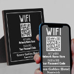QRコードを使用したWiFi命令 フォトプラーク<br><div class="desc">WiFi説明書QRコードで顧客、顧客、ゲスト用のサイン。ベッド&ブレックファースト、ゲストハウス、Airbnb、レストラン、カフェ、ホテルで使用。お客様、来場者、観光客等の自立額白黒。QRコードを無料で作成およびダウンロードできる様々なウェブサイトがある。QRコードは、ウェブサイト、電子メール、Wifi、Vcard、その他の多くの用途のために作成することができる。例えばhttps://www.qr-code-generator.com</div>