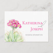 QRコードを使結婚用したアルパインプリムローズアートの情報 エンクロージャーカード (正面)