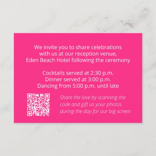 QRコードを使結婚用したアルパインプリムローズアートの情報 エンクロージャーカード (裏面)