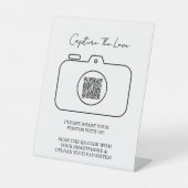 QRコードを共有する愛の写真をキャプチャ 台座サイン (正面)