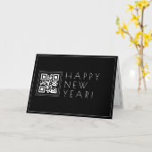 QRコードを即座に作成 | おしゃれな新年の挨拶 カード (黄色い花)