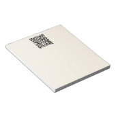 QRコードを即座に作成 | 編集可能なオフホワイト ノートパッド (アングル)