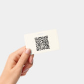 QRコードを即座に作成 | 編集可能なオフホワイト バッジ (手持ち)
