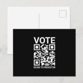 QRコードを投票して黒いを登録すカスタムる ポストカード (正面/裏面)