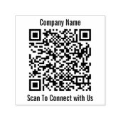 QRコードを接続するためのビジネス名スキャンテンプレート セルフインキングスタンプ (デザイン)