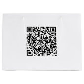 QRコードを掲載した大きなオリジナルバッグでブランドをアピール ラージペーパーバッグ (正面)