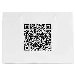 QRコードを掲載した大きなオリジナルバッグでブランドをアピール ラージペーパーバッグ