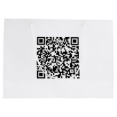 QRコードを掲載した大きなオリジナルバッグでブランドをアピール ラージペーパーバッグ (裏面)