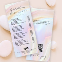 QRコードを支払うオパール価格リストのホログラフィックスキャン