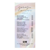 QRコードを支払うオパール価格リストのホログラフィックスキャン ラックカード (正面)