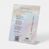 QRコードを支払うオパール価格リストのホログラフィックスキャン 台座サイン (正面)