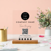 QRコードを支払うビジネスロゴのスキャンSNS