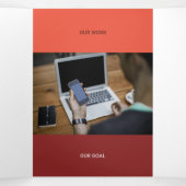 Qrコードを赤で塗りつぶす 三つ折りカード (内部中)