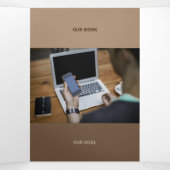 Qrコードを除いた茶色の色調の種類 三つ折りカード (内部中)