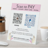 QRコードを2つ追加するベンモ支払いはこちらペデスタル記号 台座サイン (インサイチュ)