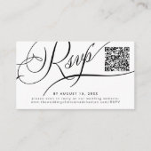 QRコードをWebサイ結婚トのオンラインRSVPに エンクロージャーカード (正面)