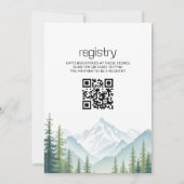 QRコードアドベンチャーがウッドランド赤ちゃんシャワーを開始 招待状 (裏面)