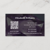 QRコードアメジスト宝石ストーン 名刺 (裏面)