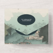 QRコードイタリアローマデスティネーションウェディング オールインワン招待状 (裏面)