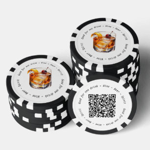 QRコードイベントカクテルドリンク券 ポーカーチップ