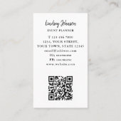 QRコードイベントプランナー名刺 名刺 (裏面)