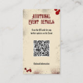 QRコードイベント詳細ヴィンテージドラキュラハロウィーン エンクロージャーカード (裏面)