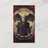 QRコードイベント詳細ヴィンテージドラキュラハロウィーン エンクロージャーカード (正面)