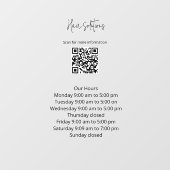 QRコードウィンドウが固定された営業時間 ウィンドウサイン (シート)