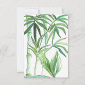 QRコードウェディングRSVP水彩囲いカード 出欠カード (裏面)