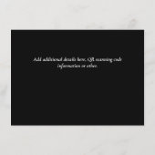 QRコードウェディングRSVP詳細ギフトホテルウェブサイト エンクロージャーカード (裏面)