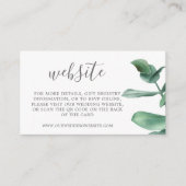 QRコードウェブサイトモダンeucalyptus botanical エンクロージャーカード (正面)