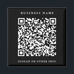 QRコードウェブサイトリンクブラックシンプルビジネス マグネット<br><div class="desc">QRコードのカスタムWebサイトリンクを使用して独自のビジネスマグネットを作成する。このデザインの詳細なカスタマイズについてクリックは、青色のデザインツールボタンをクリック。</div>