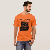 QRコードウェルカムビジネスロゴTシャツ Tシャツ (正面フル)