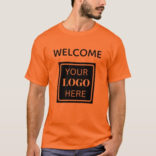 QRコードウェルカムビジネスロゴTシャツ Tシャツ (正面)