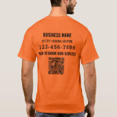 QRコードウェルカムビジネスロゴTシャツ Tシャツ (裏面)