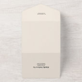 QRコードウォーターカラーニューヨーク行き先結婚式 オールインワン招待状 (外側)