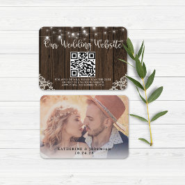 QRコードウッドライトレース結婚のウェブサイト