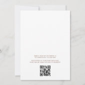 QRコードウッドランド森林動物ベビーシャワー 招待状 (裏面)