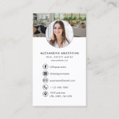 QRコードエステート実在エージェントのフォトロゴ 名刺 (正面)