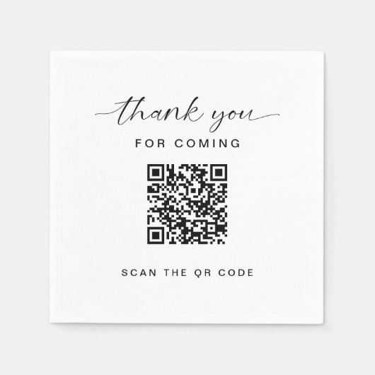 QRコードエステート実在ビジネスオープンハウス スタンダードカクテルナプキン (正面)