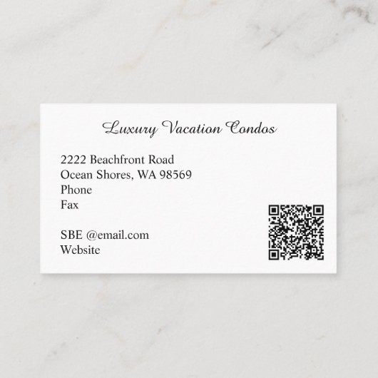 QRコードエステ実在ートモノグラムオレンジサンセット 名刺 (裏面)