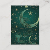 qrコードエメラルドグリーン金ゴールドシレ結婚ンツ エンクロージャーカード (裏面)