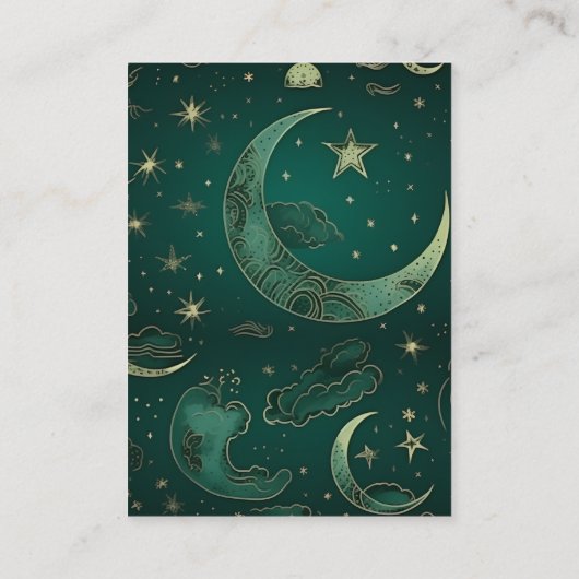 qrコードエメラルドグリーン金ゴールドシレ結婚ンツ エンクロージャーカード (裏面)