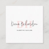 QRコードエレガンスモダンイニシャルモノグラム スクエア名刺 (正面)